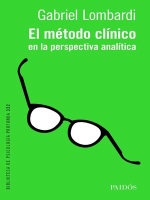 cover image of El método clínico en la perspectiva analítica